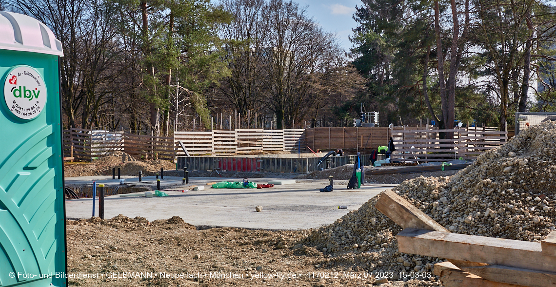 07.03.2023 - Baustelle an der Quiddestraße Haus für Kinder in Neuperlach